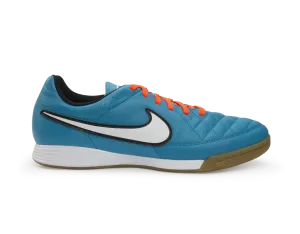 Nike Men's Tiempo Genio Leather Indoor Soccer Shoes Neo Turquoise/White/Hyper Crimson