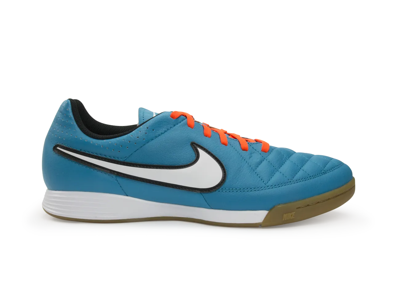 Nike Men's Tiempo Genio Leather Indoor Soccer Shoes Neo Turquoise/White/Hyper Crimson