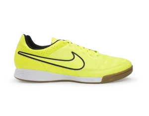 Nike Men's Tiempo Genio Leather Indoor Soccer Shoes Volt/Hyper Punch/Black