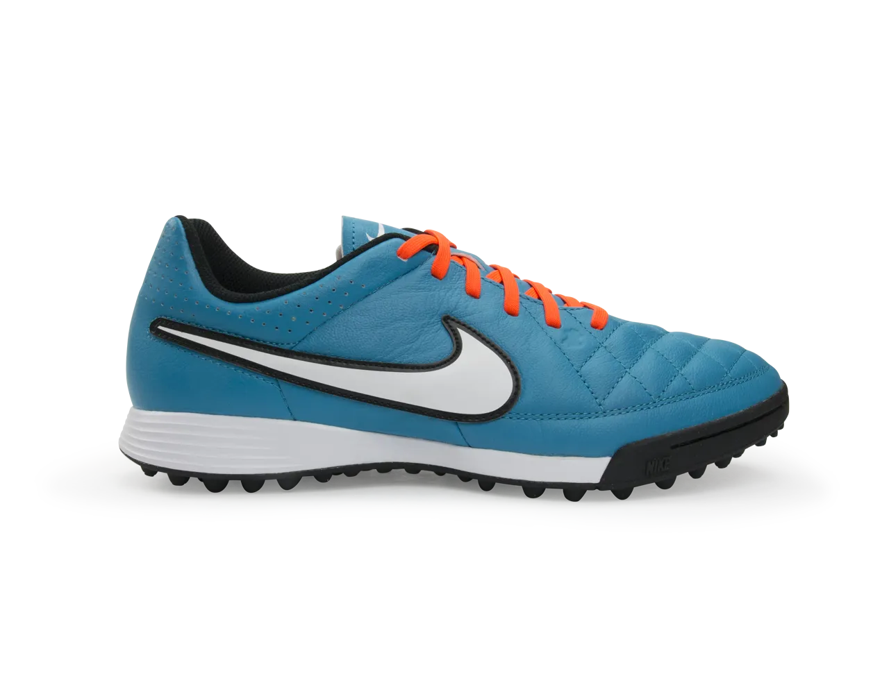 Nike Men's Tiempo Genio Leather Turf Soccer Shoes Neo Turquoise/White/Hyper Crimson