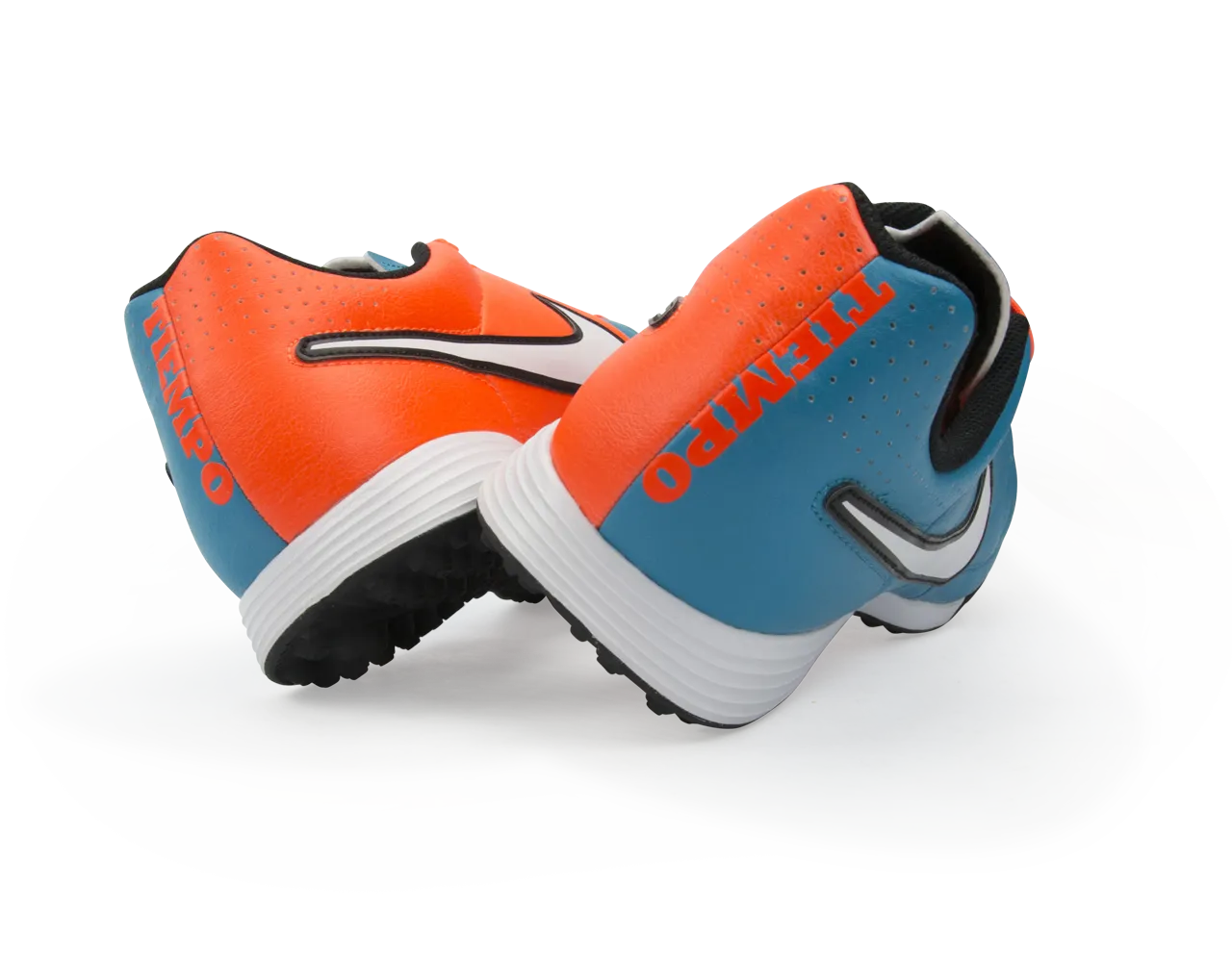 Nike Men's Tiempo Genio Leather Turf Soccer Shoes Neo Turquoise/White/Hyper Crimson