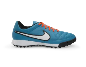 Nike Men's Tiempo Genio Leather Turf Soccer Shoes Neo Turquoise/White/Hyper Crimson