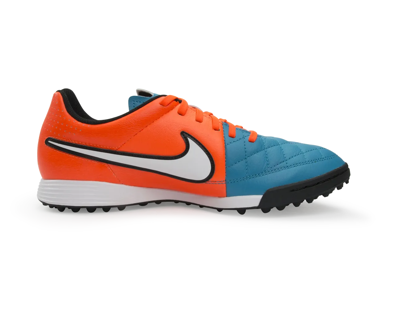 Nike Men's Tiempo Genio Leather Turf Soccer Shoes Neo Turquoise/White/Hyper Crimson