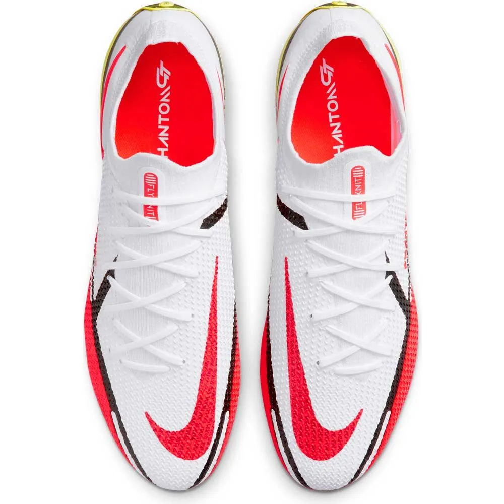 Nike Phantom GT2 Elite FG Firm Ground Football Boots White/Bright Crimson/Volt