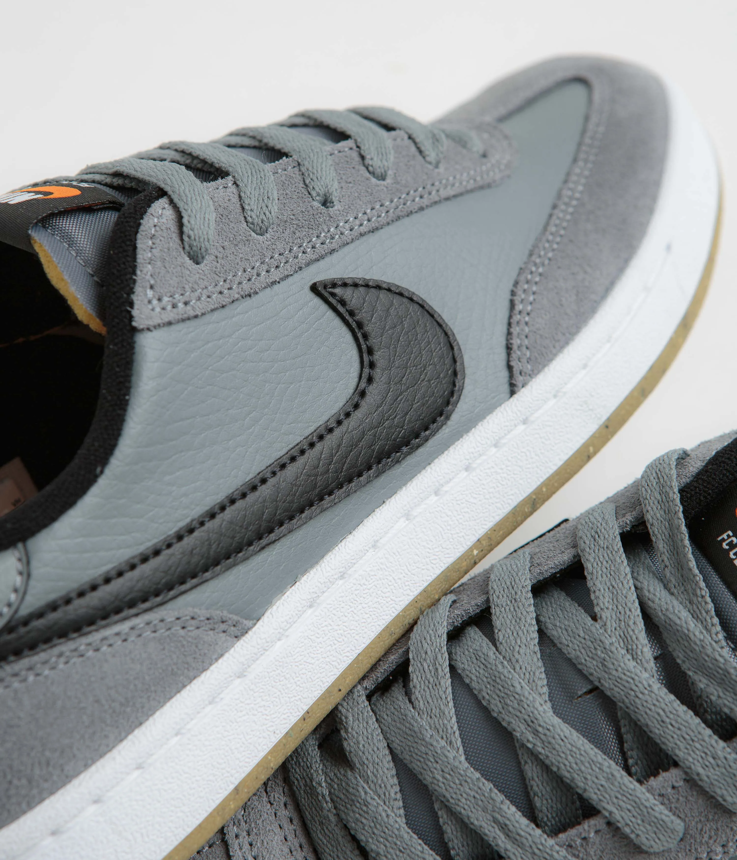 Nike SB FC Classic Shoes - Cool Grey / Black - White - Vivid Orange