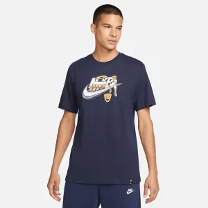 Nike Swoosh Puma T-Shirt-Navy Blue
