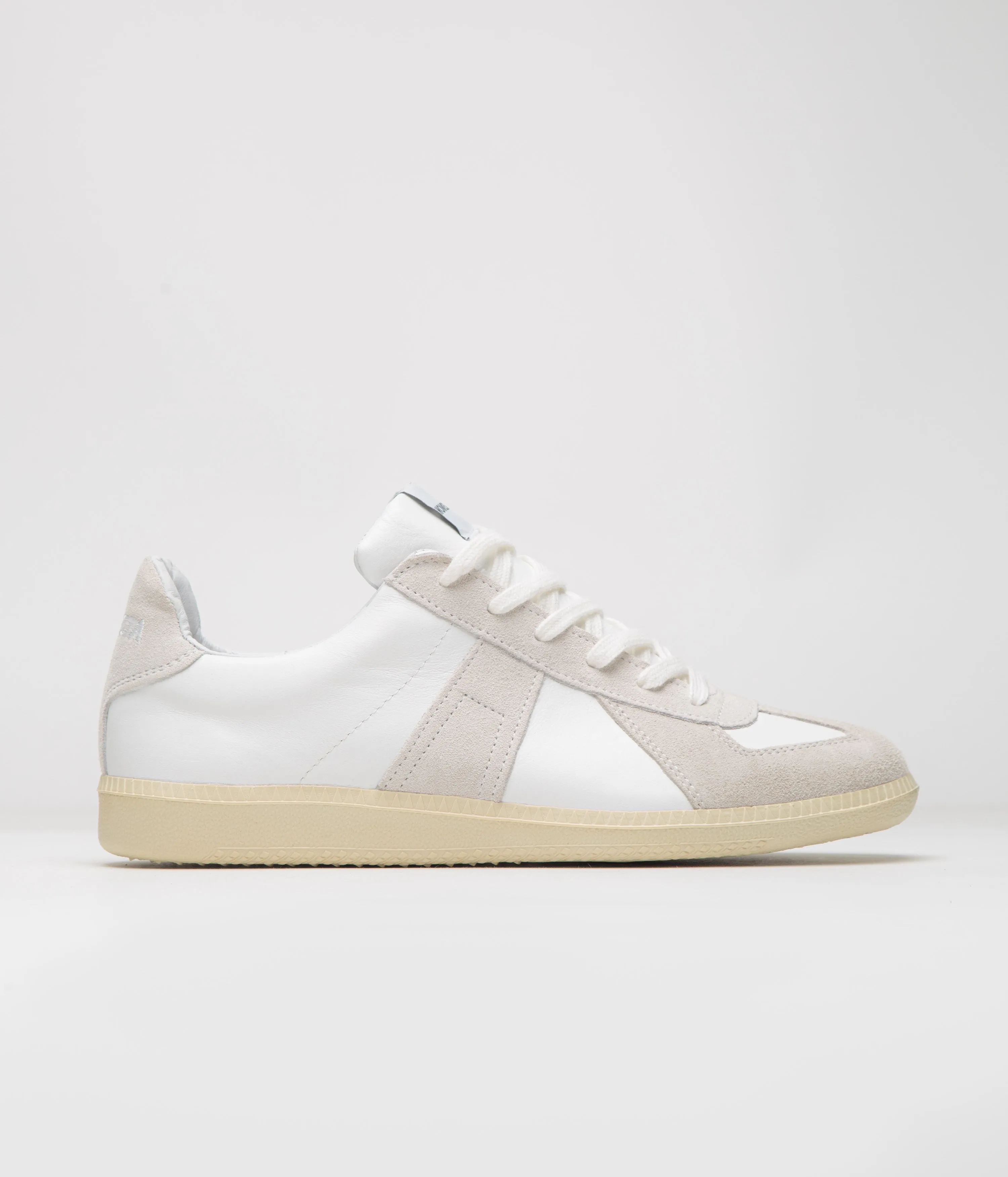 Novesta All Leather German Army Trainer Shoes - White / Ecru