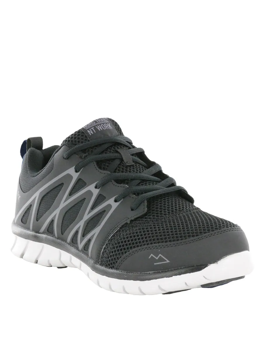 NT Work Women's Vegas Black Alloy Toe Slip-Resistant Work Shoe