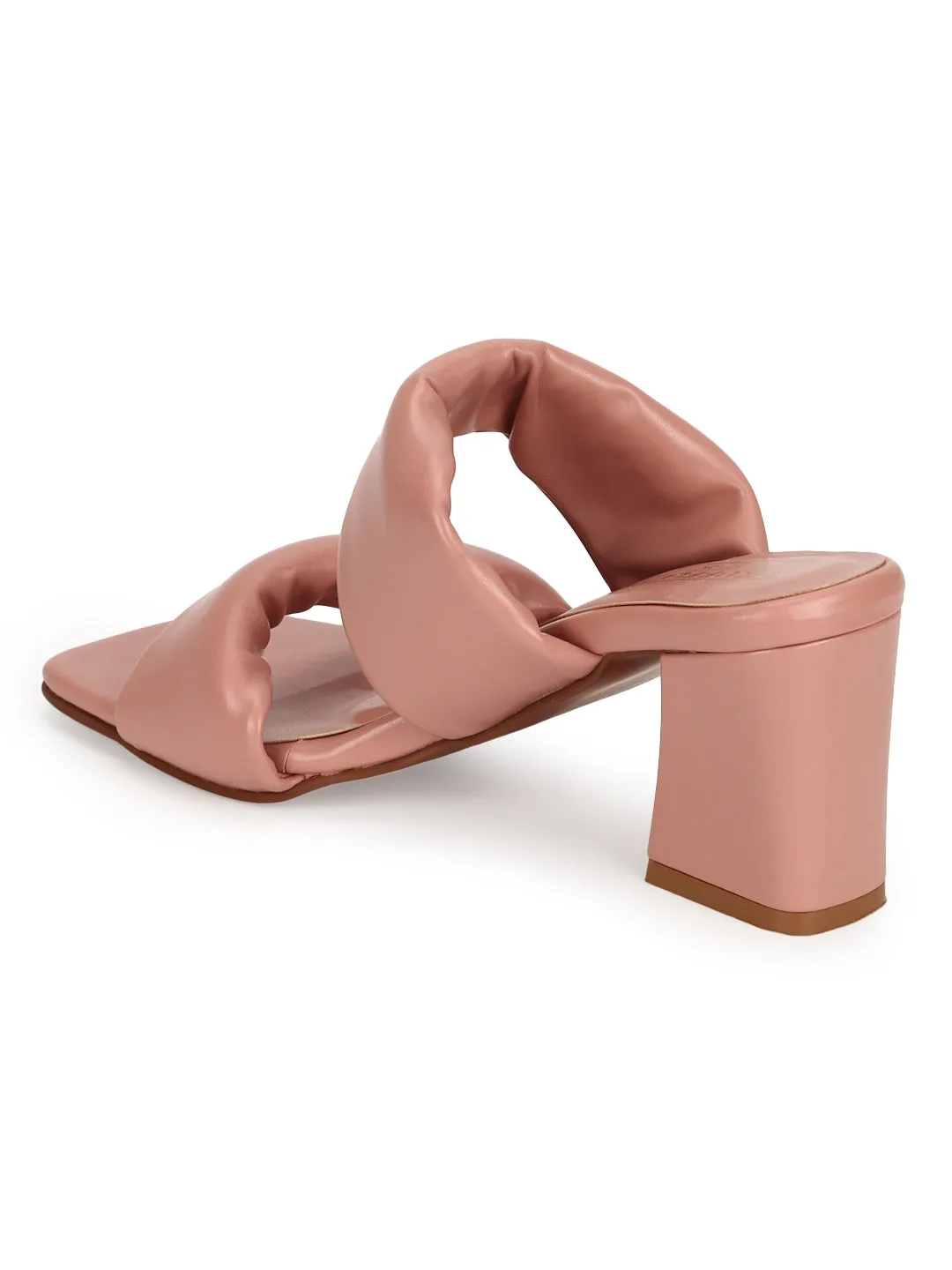 Nude PU Quilted Strap Block Heel Mules (TC-SLC-R-521-NUD)