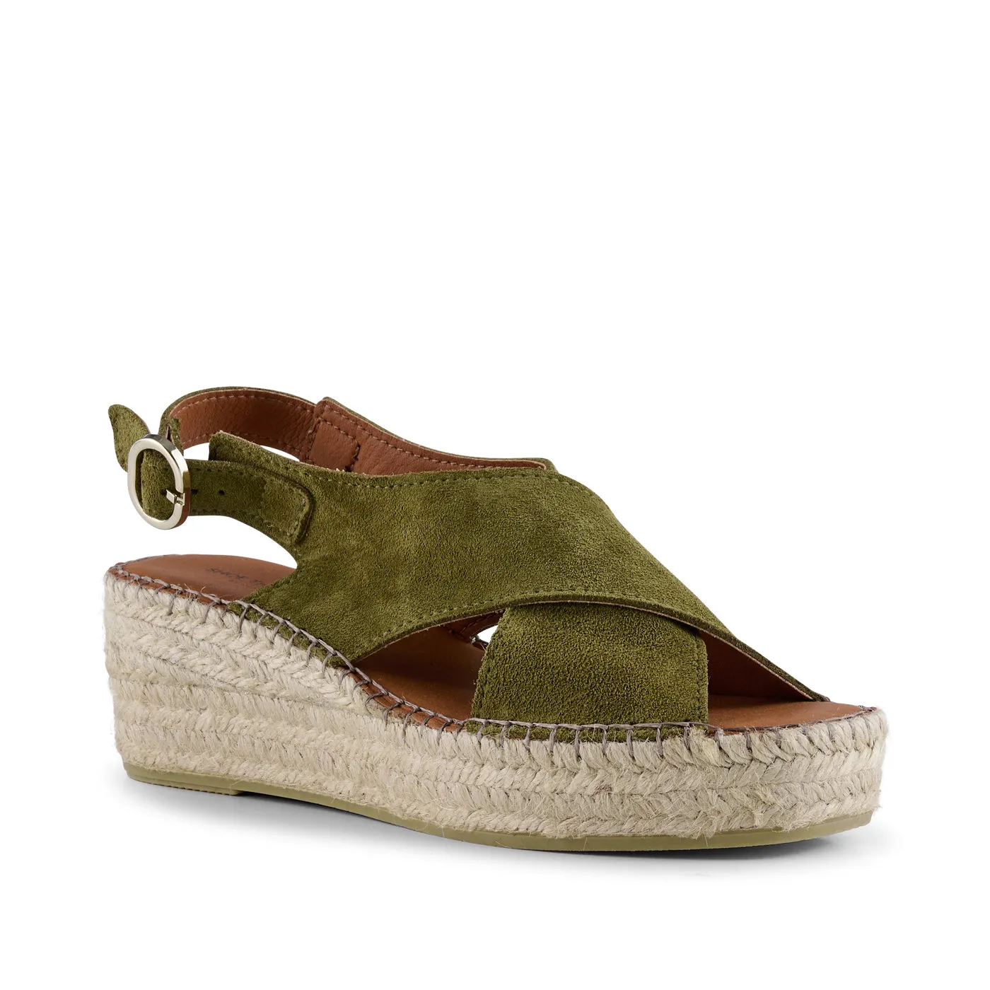 Orchid wedge suede - MOSS GREEN