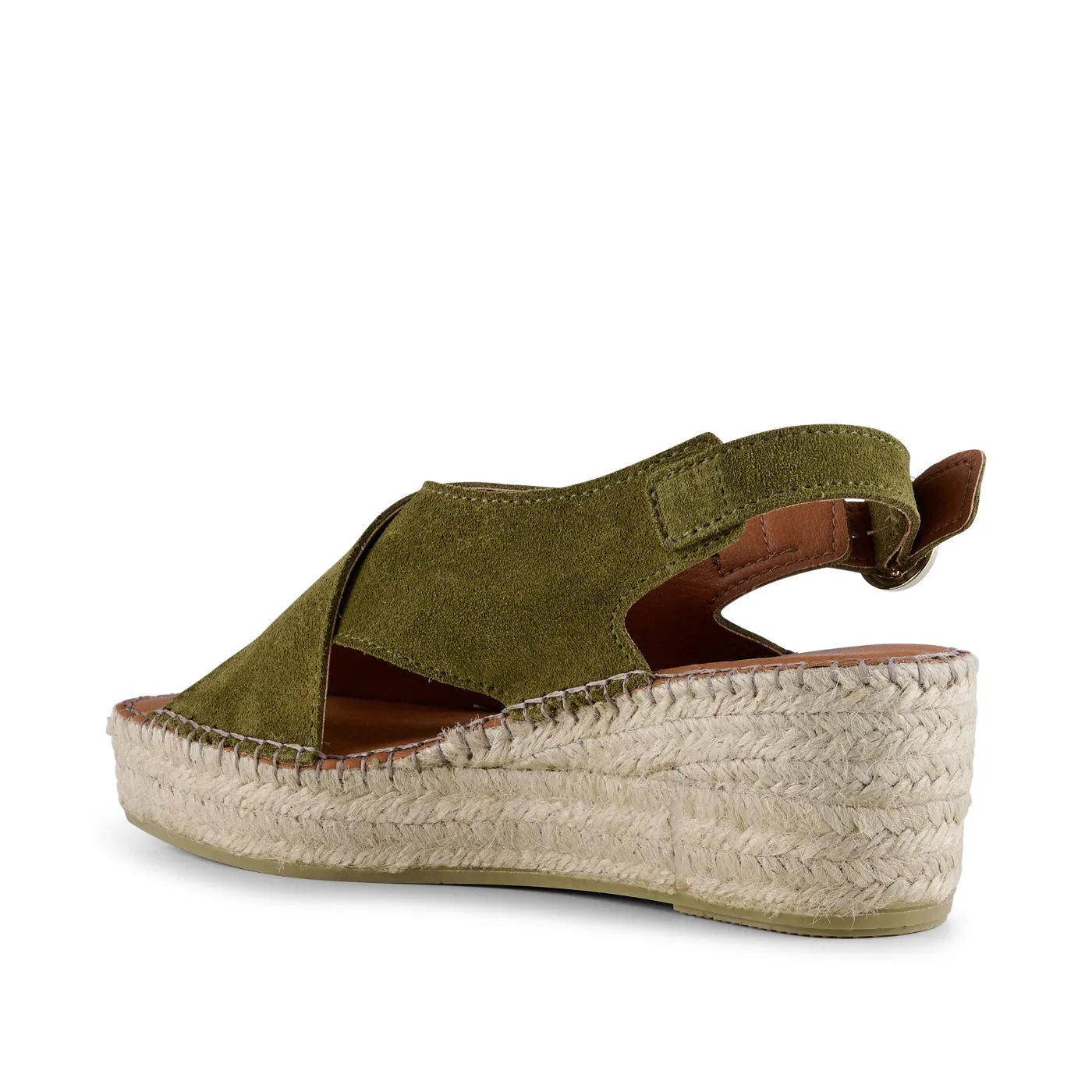 Orchid wedge suede - MOSS GREEN
