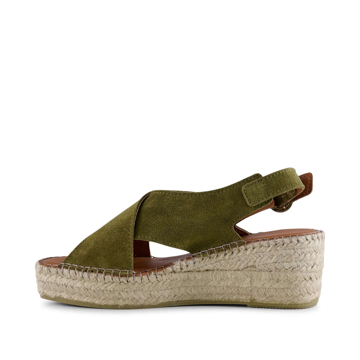 Orchid wedge suede - MOSS GREEN