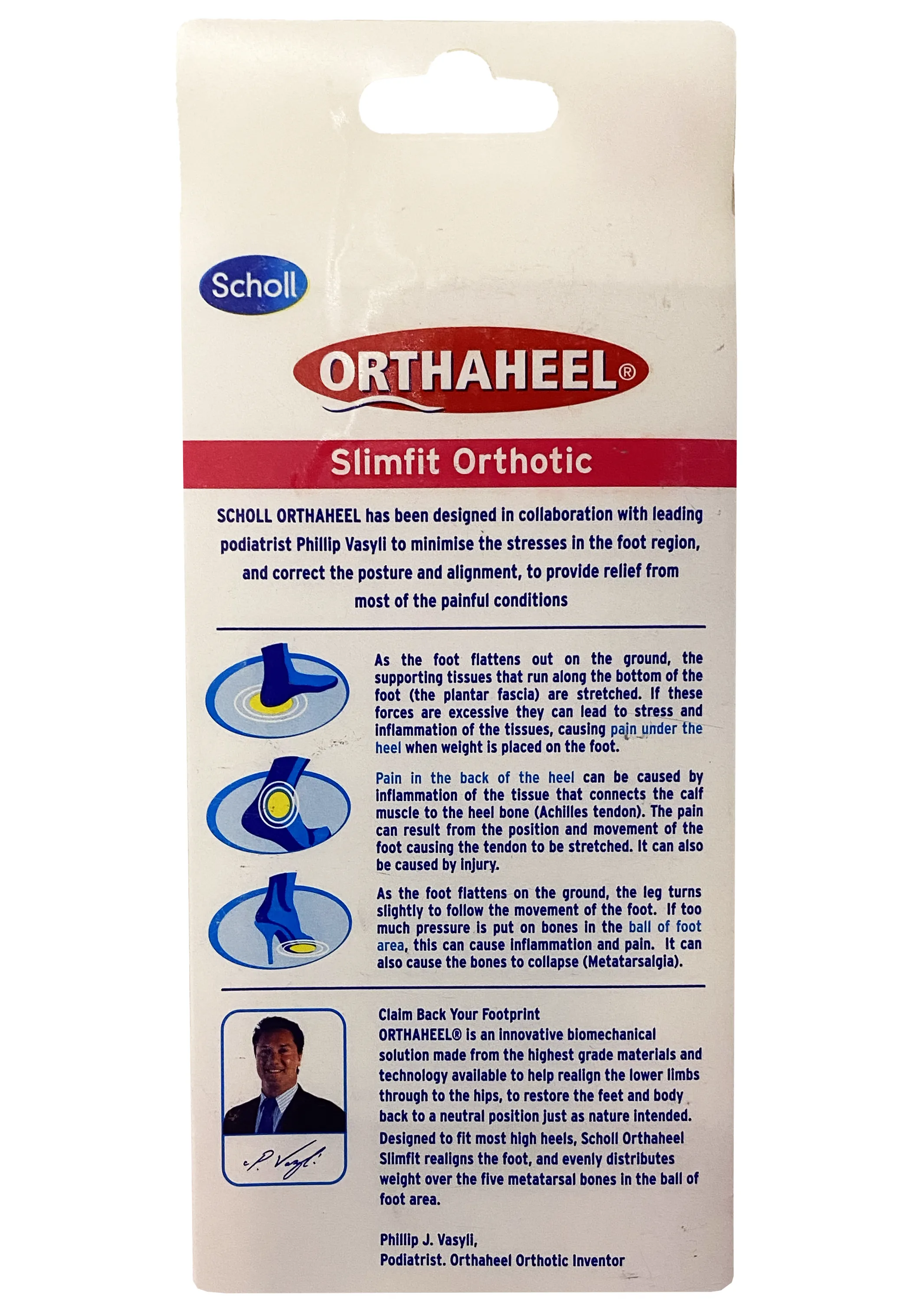 Orthaheel Scholl Ladies Innersoles Slimfit Orthotic