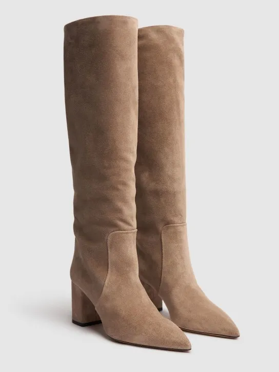 Paris Texas   70mm Anja suede tall boots 