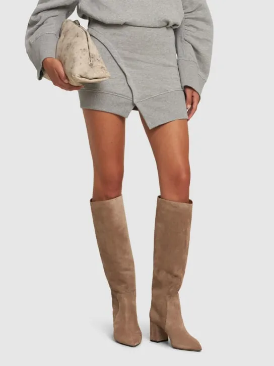 Paris Texas   70mm Anja suede tall boots 