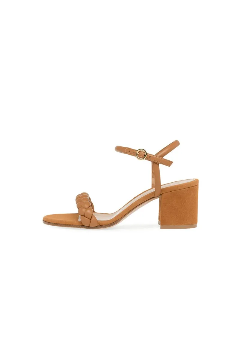 Party Peep Toe Chunky Heel Evening Shoes With Buckle Braided Strap