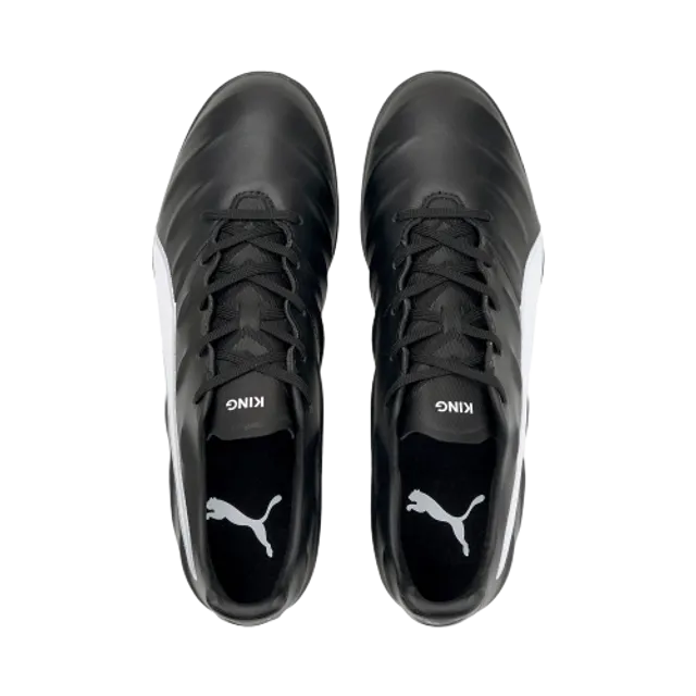 Puma King Pro 21 TT Turf Football Boots Black/White