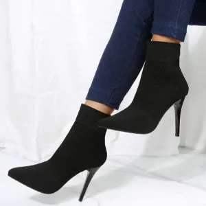 Purpdrank - Black Casual Patchwork Solid Color Pointed Out Door Shoes (Heel Height 3.94in)