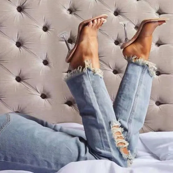 Purpdrank - Leopard Print Fashion Casual Patchwork Fish Mouth Shoes