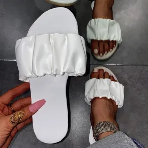 Purpdrank - White Casual Street Patchwork Fold Opend Out Door Shoes