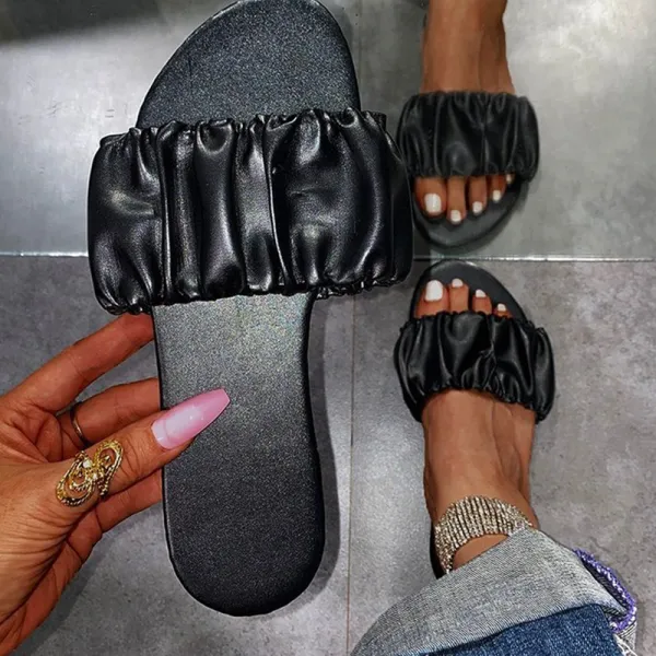 Purpdrank - White Casual Street Patchwork Fold Opend Out Door Shoes