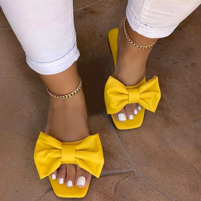 Purpdrank - White Fashion Casual Patchwork Solid Color With Bow Square Comfortable Shoes