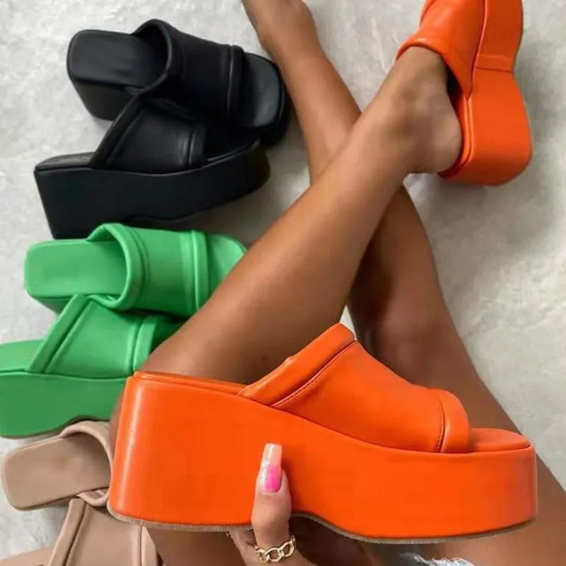 Purpdrank - Women Sandals 2023 New Platform Sandals With Wedge Shoes For Women Summer Sandals Heels Women Slippers Wedges Heel Zapatos Mujer