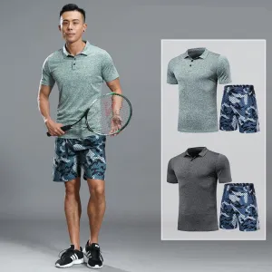 Quick Dry Men's Sport Running Suits Basketball Soccer Training Tracksuits Jersey Summer Fitness Sportswear Gym Clothing Sets