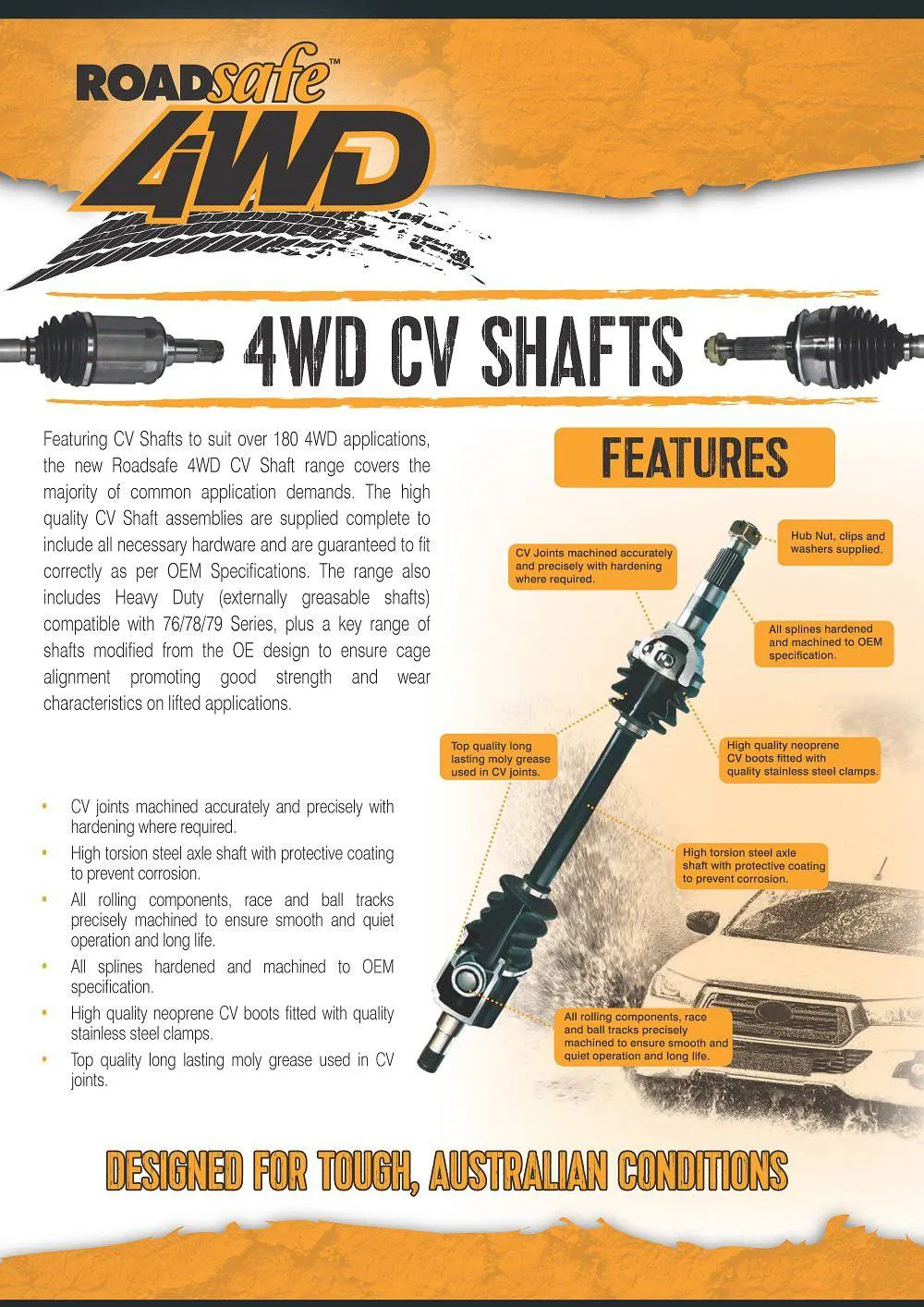 Roadsafe 4wd CV Shaft for Nissan Patrol Y62 2013-On - Rear