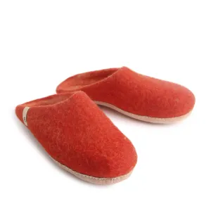 Rusty Red Fair Trade Felt Slippers