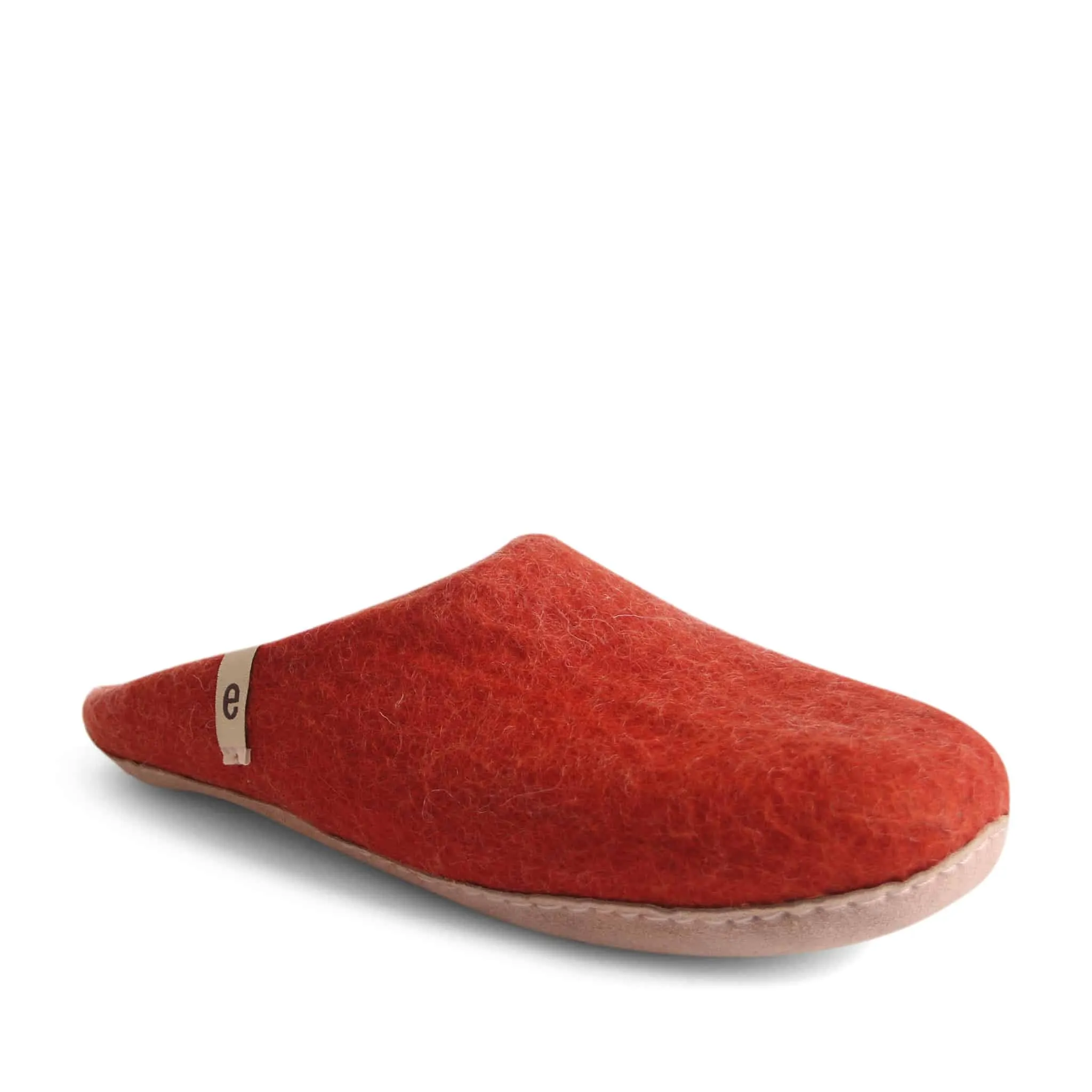 Rusty Red Fair Trade Felt Slippers