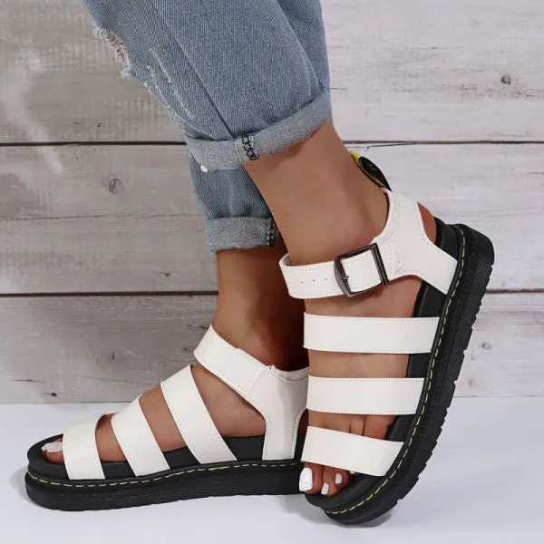 sealbeer - White Casual Patchwork Solid Color Round Comfortable Out Door Shoes