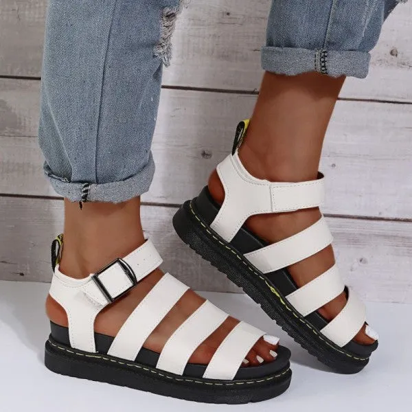 sealbeer - White Casual Patchwork Solid Color Round Comfortable Out Door Shoes