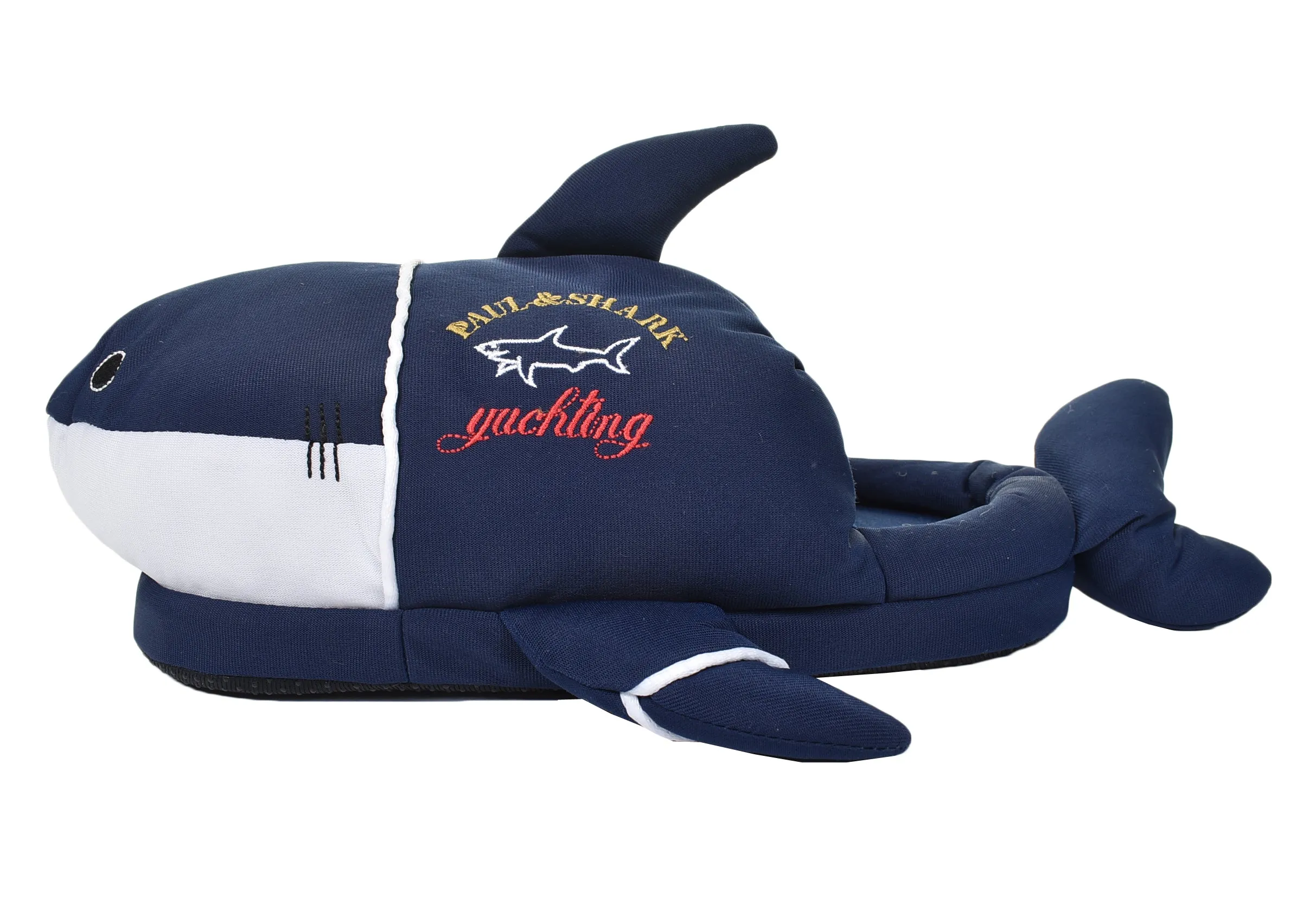 Shark Slippers Navy White