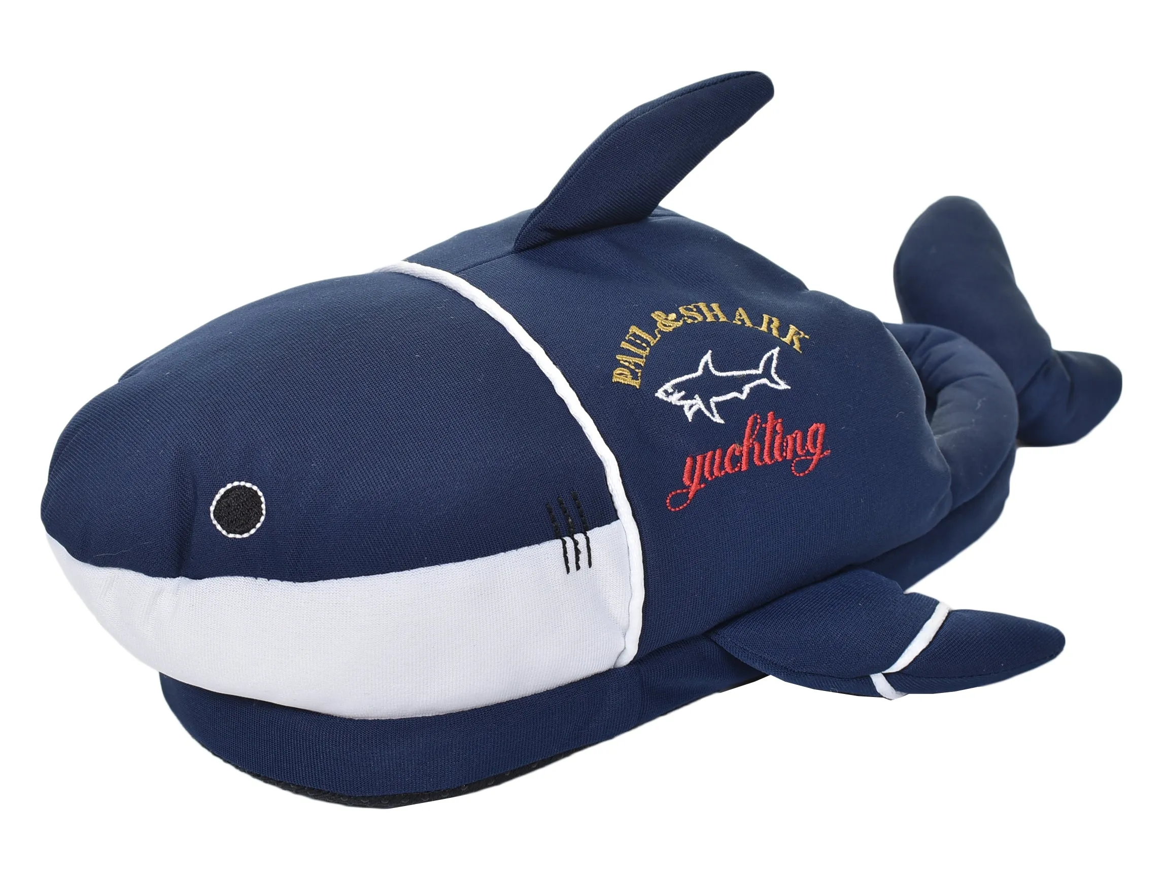 Shark Slippers Navy White