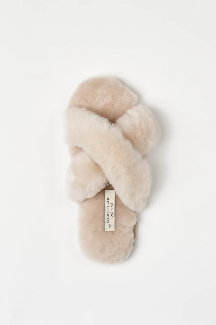 Shearling Blonde Slippers
