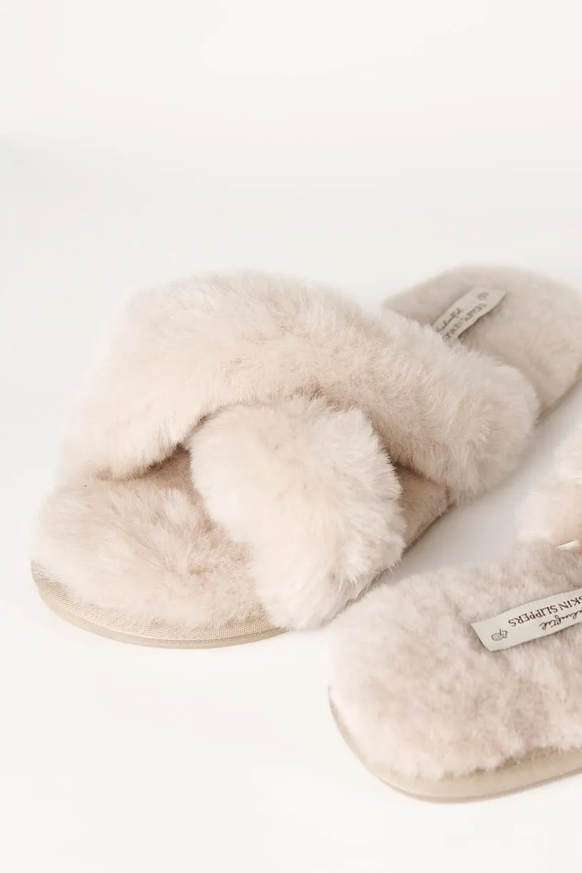 Shearling Blonde Slippers
