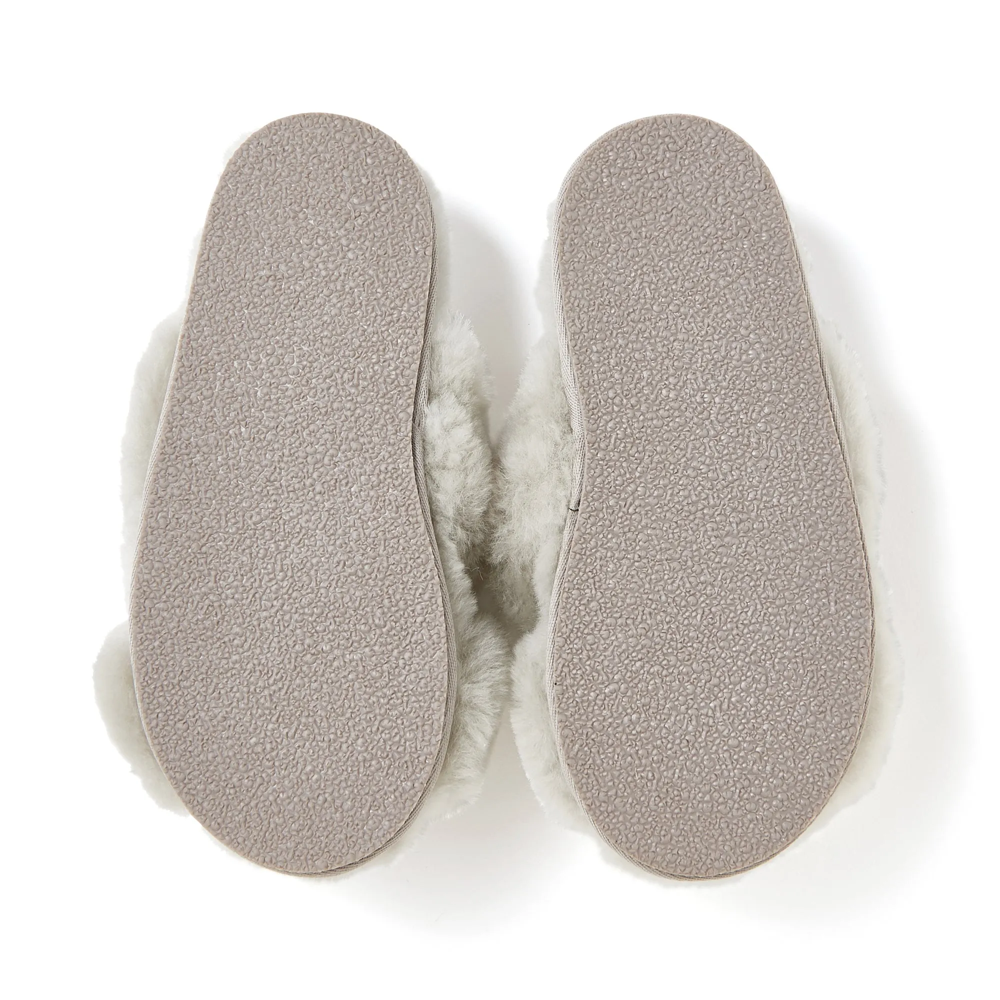 Sheep Fur Cross Room Shoes Gray