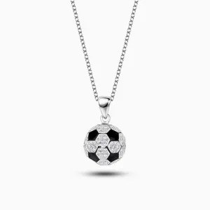 Shimmering Soccer Ball Necklace