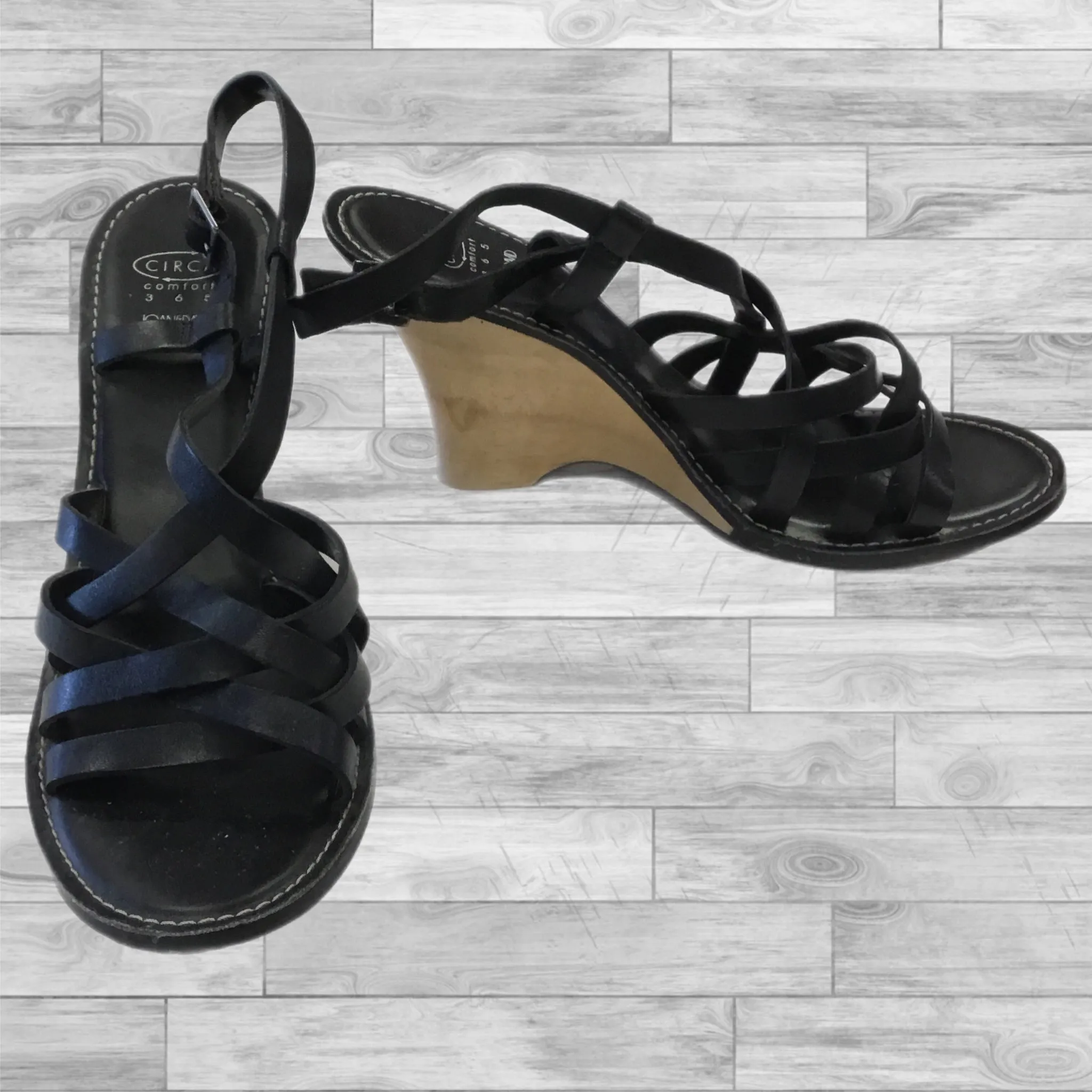 Shoes Heels Wedge By Circa Joan And David In Black, Size: 9