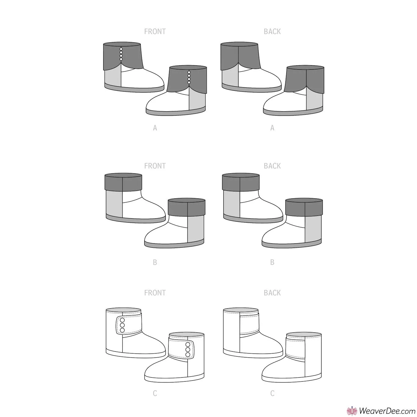 Simplicity Pattern S9531 Slippers - Adult & Child