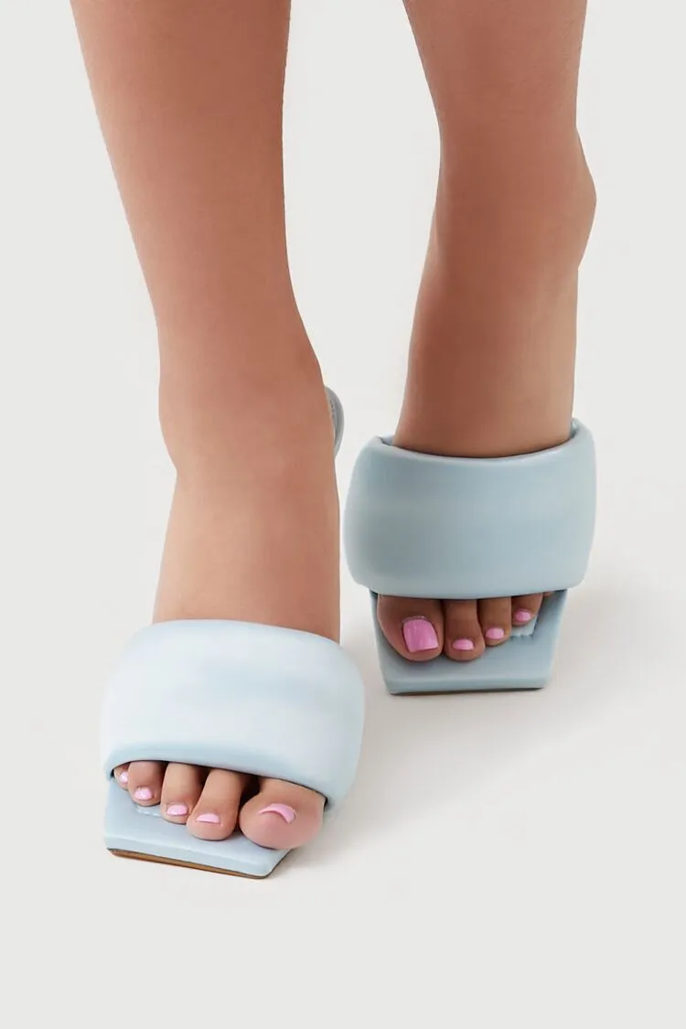 Slip-On Square-Toe Stiletto Heels