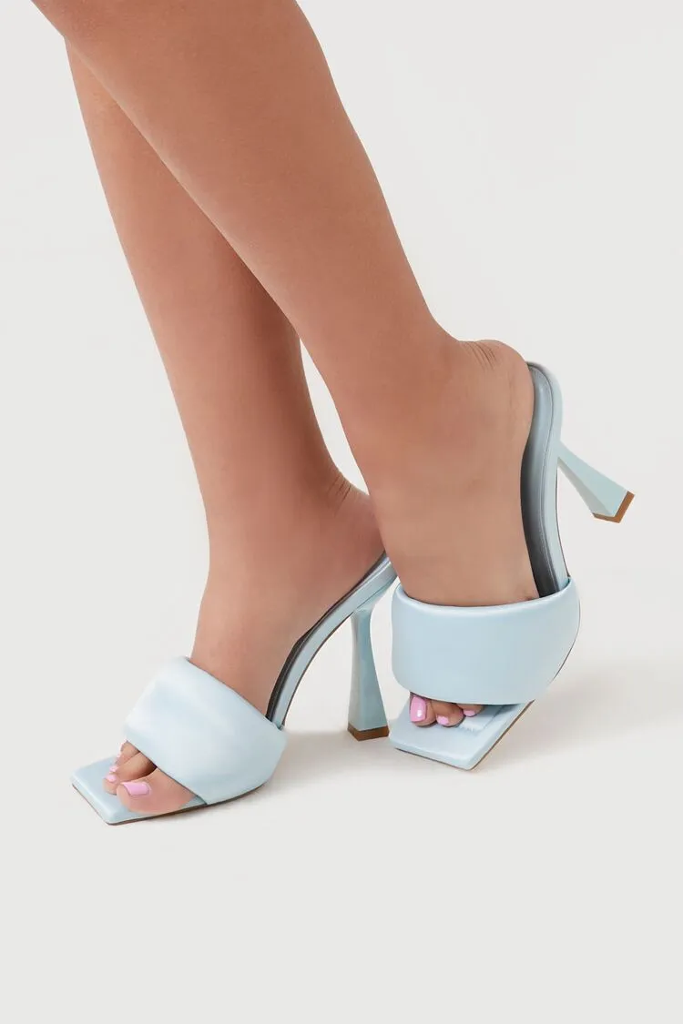 Slip-On Square-Toe Stiletto Heels