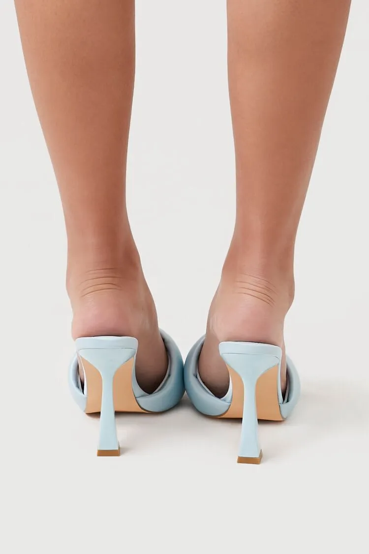 Slip-On Square-Toe Stiletto Heels