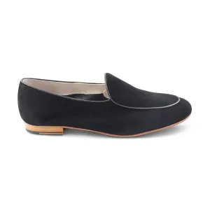 Slippers nera in camoscio nero