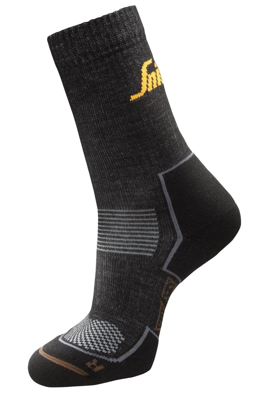 Snickers&#x20;9206&#x20;RuffWork,&#x20;2-pack&#x20;Cordura&#x20;Wool&#x20;Socks&#x20;-&#x20;Anthracite&#x2F;Black