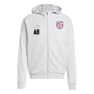 Soccer Stars United Miami adidas Tiro 25 Full-Zip Hoodie Light Grey