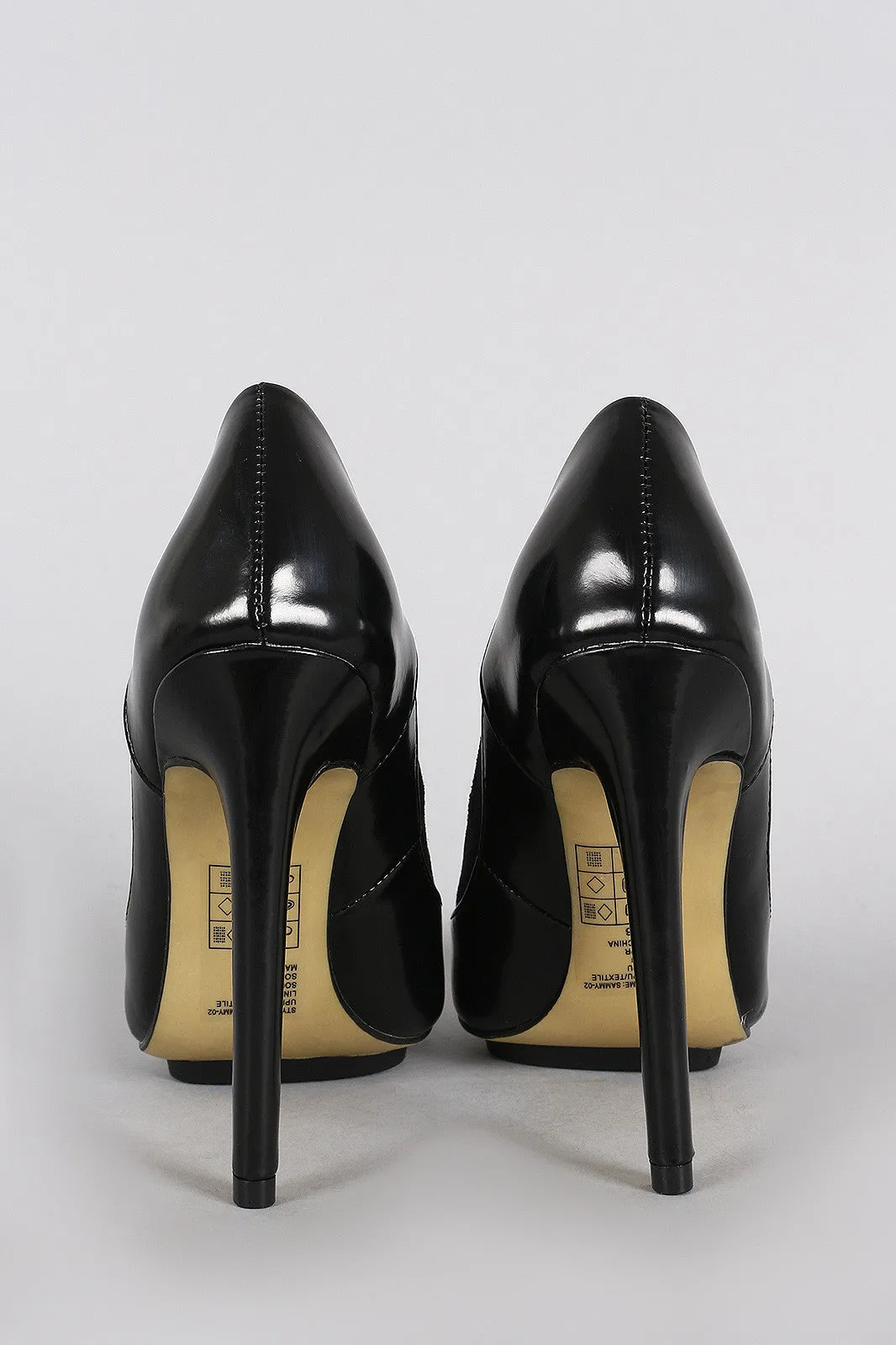 Stitched Trim Pointy Toe Stiletto Pump