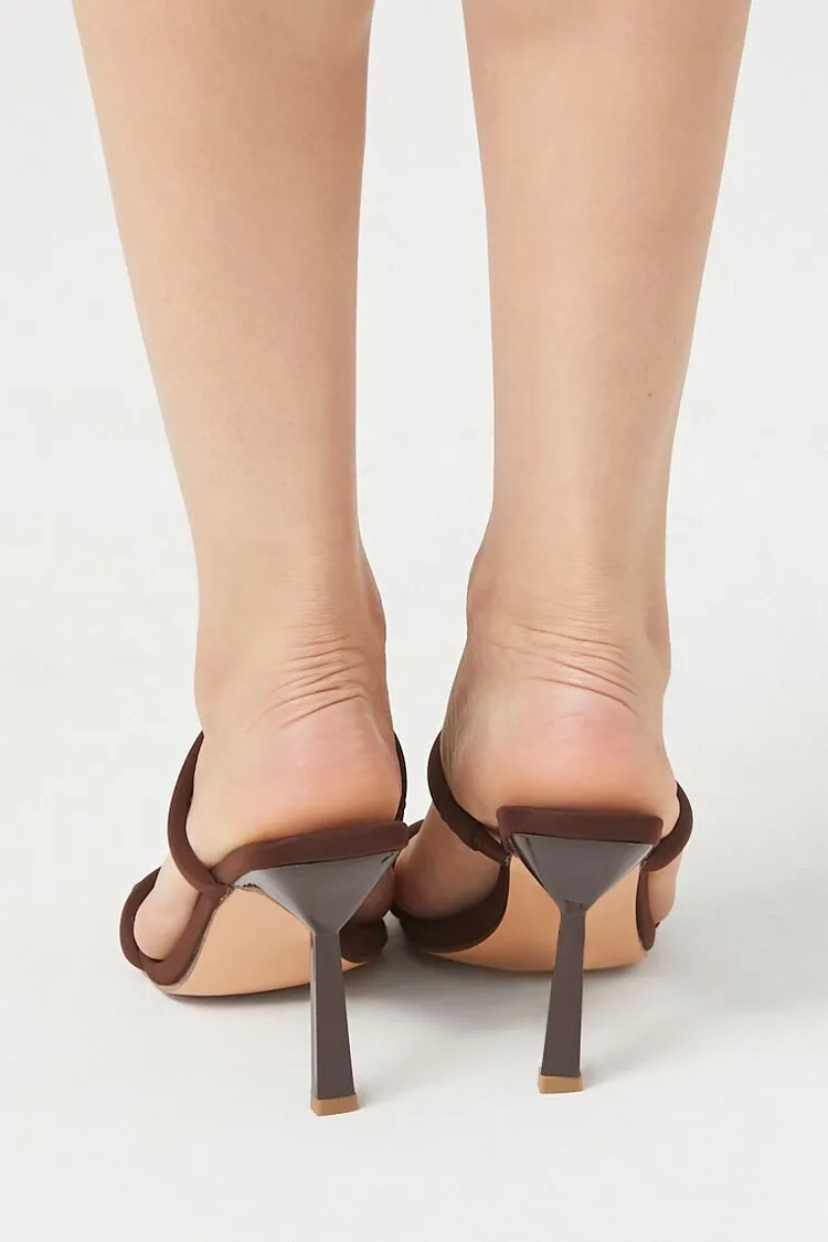 Strappy Faux Suede Stiletto Heels