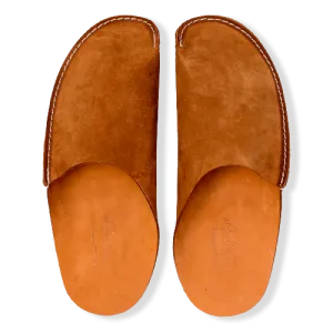 Tan Leather Slippers Minimalist